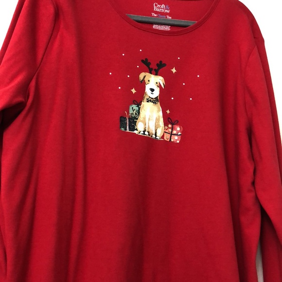 Croft & Barrow Red Classic Tee XXL - Picture 3 of 4